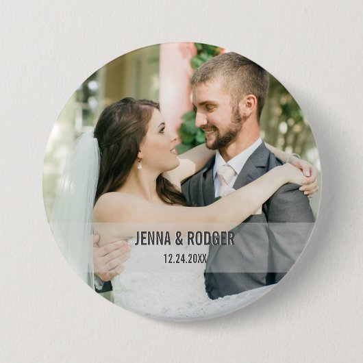 Aangepaste WEDDING Photo Button (Voorkant)