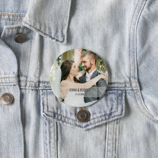 Aangepaste WEDDING Photo Button (In situ)