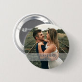 Aangepaste WEDDING Photo Button (Voorkant /achterkant)