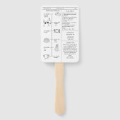 Aangepaste Wedding Programma Tijdlijn Fan met Kran Handwaaier (Achterkant)