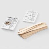 Aangepaste Wedding Programma Tijdlijn Fan met Kran Handwaaier (Niet-gemonteerd)