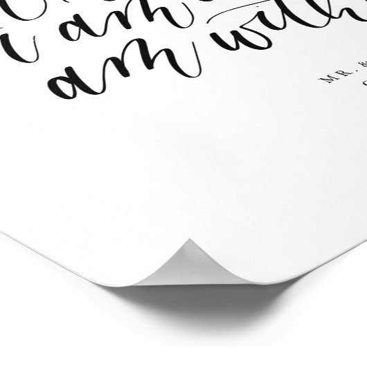 Aangepaste wedkalligrafie-liefdesquote poster (Hoek)