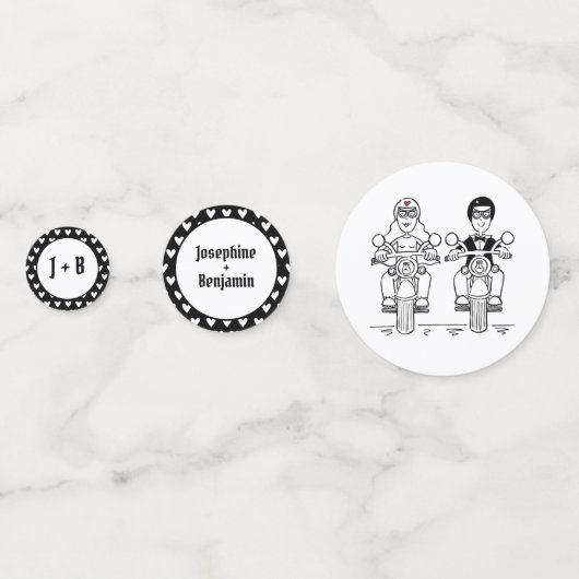 Aangepaste wedloop motorfietsen motorfietsen confetti (Voorkanten)