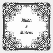 Aangepaste wedstickers vierkante sticker (Voorkant)