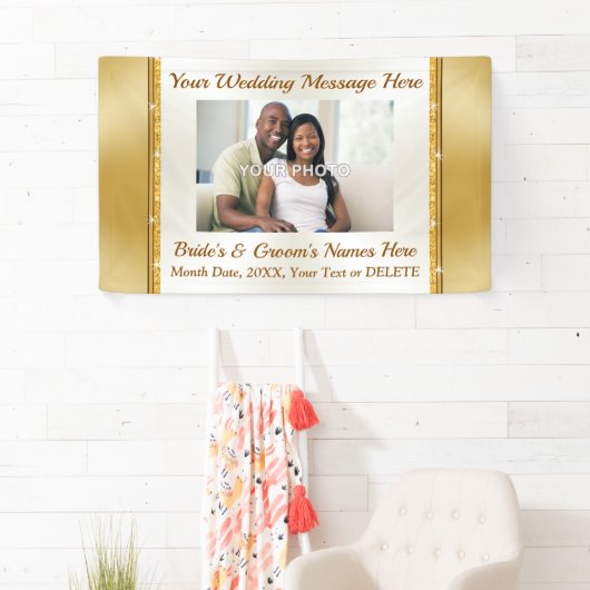 Aangepaste, weduwenbanners met foto's en tekst spandoek (Insitu)