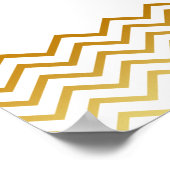 Aangepaste weduwschap Gold Lotus Flower Poster (Hoek)