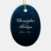 Aangepaste weduwschap op orca-walvissen keramisch ornament (Achterkant)