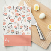 Aangepaste Weekdaggendoek – Rode Klaprozen Theedoek (Quarter Fold)