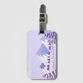 Aangepaste weekendtas 'Winter Mountain Bachelorett Bagagelabel (Voorkant (verticaal))