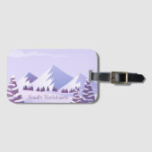 Aangepaste weekendtas 'Winter Mountain Bachelorett Bagagelabel (Voorkant (horizontaal))