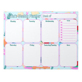 Aangepaste weekplanner | Gezellig boek liefhebbers Notitieblok