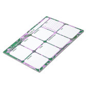 Aangepaste weekplanner | Oerwoud Bladeren Patroon Notitieblok (Schuin)