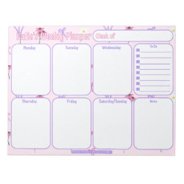 Aangepaste weekplanner | Wildflowers & Bows Patroo Notitieblok