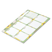 Aangepaste weekplanner | Zonnebloem geplakt patroo Notitieblok (Schuin)