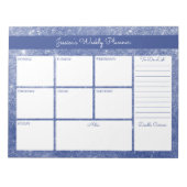 Aangepaste weekplanning voor Blauwe Shimmer en lij Notitieblok (Voorkant)