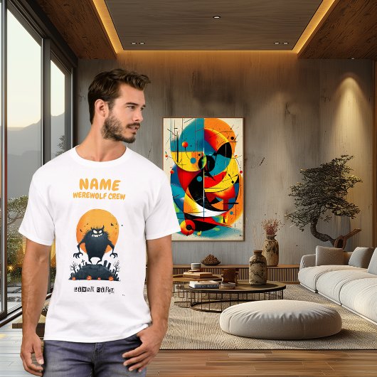 Aangepaste Weerwolf Crew Halloween Shirt