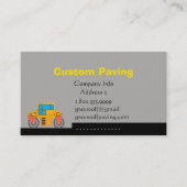 Aangepaste wegenbouw visitekaartje (Voorkant)