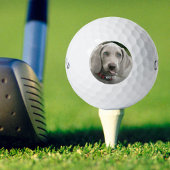 Aangepaste Weimaraner Dog Foto en Dog Name Golfballen