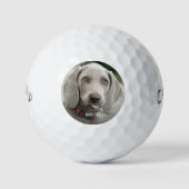 Aangepaste Weimaraner Dog Foto en Dog Name Golfballen (Voorkant)