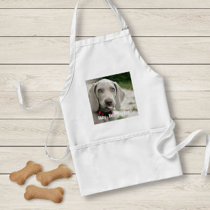 Aangepaste Weimaraner Dog Foto en Dog Name Standaard Schort