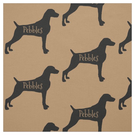 Aangepaste Weimaraner hondenstof Stof (Swatch)