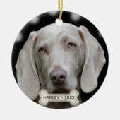 Aangepaste Weimaraner-hondsfoto Keramisch Ornament (Voorkant)
