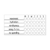 Aangepaste wekelijkse habit tracker | 3" x 1.5" da rubberstempel (Afrduk)