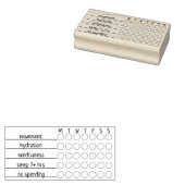 Aangepaste wekelijkse habit tracker | 3" x 1.5" da rubberstempel (Gestempeld)