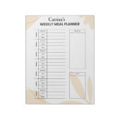 Aangepaste wekelijkse maaltijdplanner notitieblok (Linkerzijde)