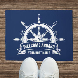 Aangepaste Welkom aan boord van nautisch schip Whe Deurmat