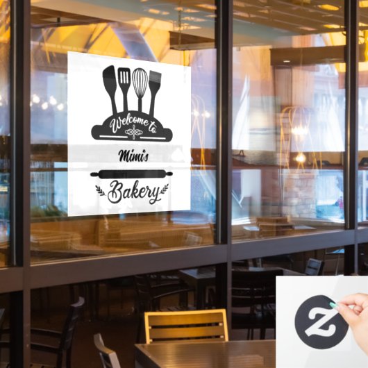 Aangepaste Welkom bij de Bakkerij Raamsticker (Restaurant Raam)