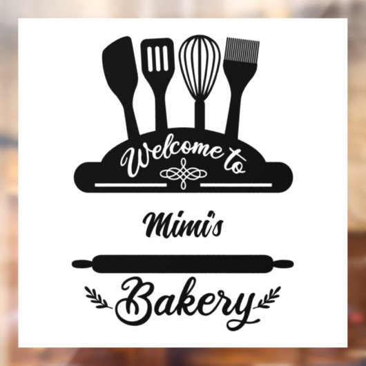 Aangepaste Welkom bij de Bakkerij Raamsticker (Vel 2)