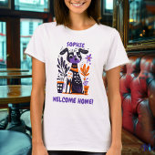 Aangepaste Welkom Home Hond Graphic T-shirt