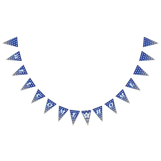 Aangepaste Welkom Home Stars Stripes Bunting Vlaggetjes (Alle)