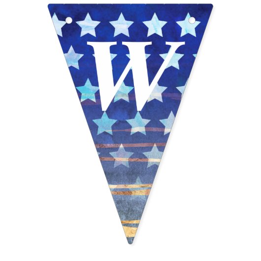 Aangepaste Welkom Home Stars Stripes Bunting Vlaggetjes (Tweede vlag)