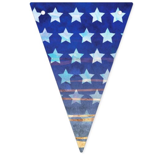 Aangepaste Welkom Home Stars Stripes Bunting Vlaggetjes (Eerste vlag)