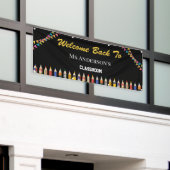 aangepaste welkom terug in het klaslokaal docent n spandoek (Buitenkant Gebouw)