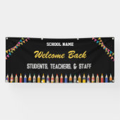 aangepaste welkom terug naar school 2025 spandoek (Horizontaal)