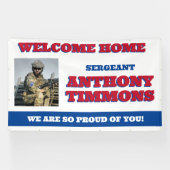 Aangepaste Welkom Thuis Militaire Banner | Inzet (Horizontaal)