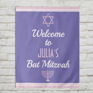 Aangepaste welkom voor Bat Mitzvah Wandkleed