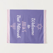 Aangepaste welkom voor Bat Mitzvah Wandkleed (Voorkant (horizontaal))