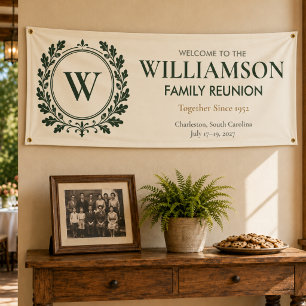 Aangepaste welkomst elegante familiereünie spandoek