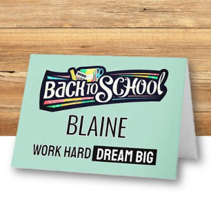 Aangepaste welkomstkaart terug naar school bedankkaart