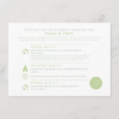 Aangepaste welkomstkaart voor bruiloft met platteg informatiekaartje (Voorkant)