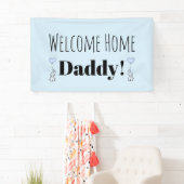 Aangepaste welkomststartpagina blauw geluid aangep spandoek (Insitu)