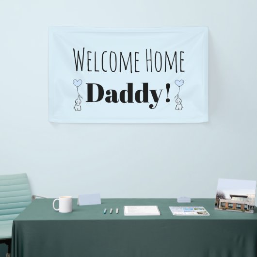 Aangepaste welkomststartpagina blauw geluid aangep spandoek (Beurs)