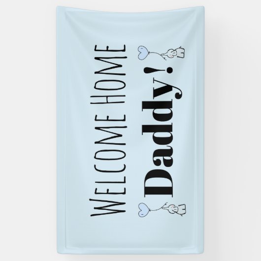 Aangepaste welkomststartpagina blauw geluid aangep spandoek (Verticaal)