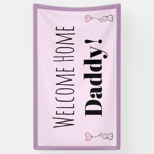 Aangepaste welkomststartroze handmatige banner (Verticaal)