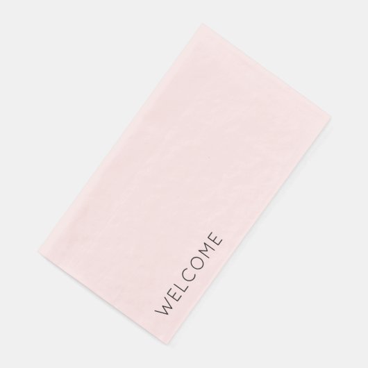 Aangepaste welkomsttekst Minimalistische sjabloon  Servet (Hoek)