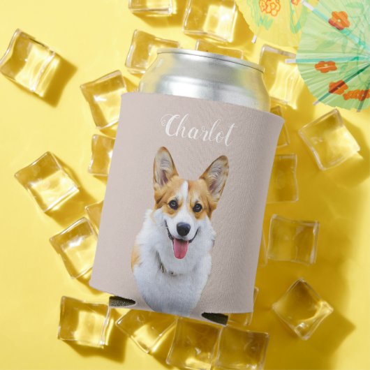Aangepaste Welsh Corgi Dog gepersonaliseerde teken Blikjeskoeler (Insitu Zomer)